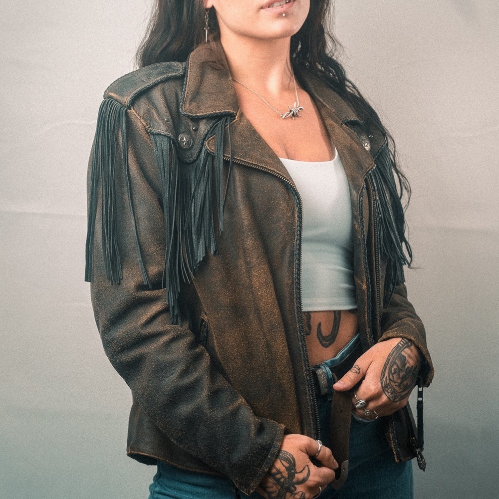 Vintage Harley-Davidson Fringe Leather Jacket